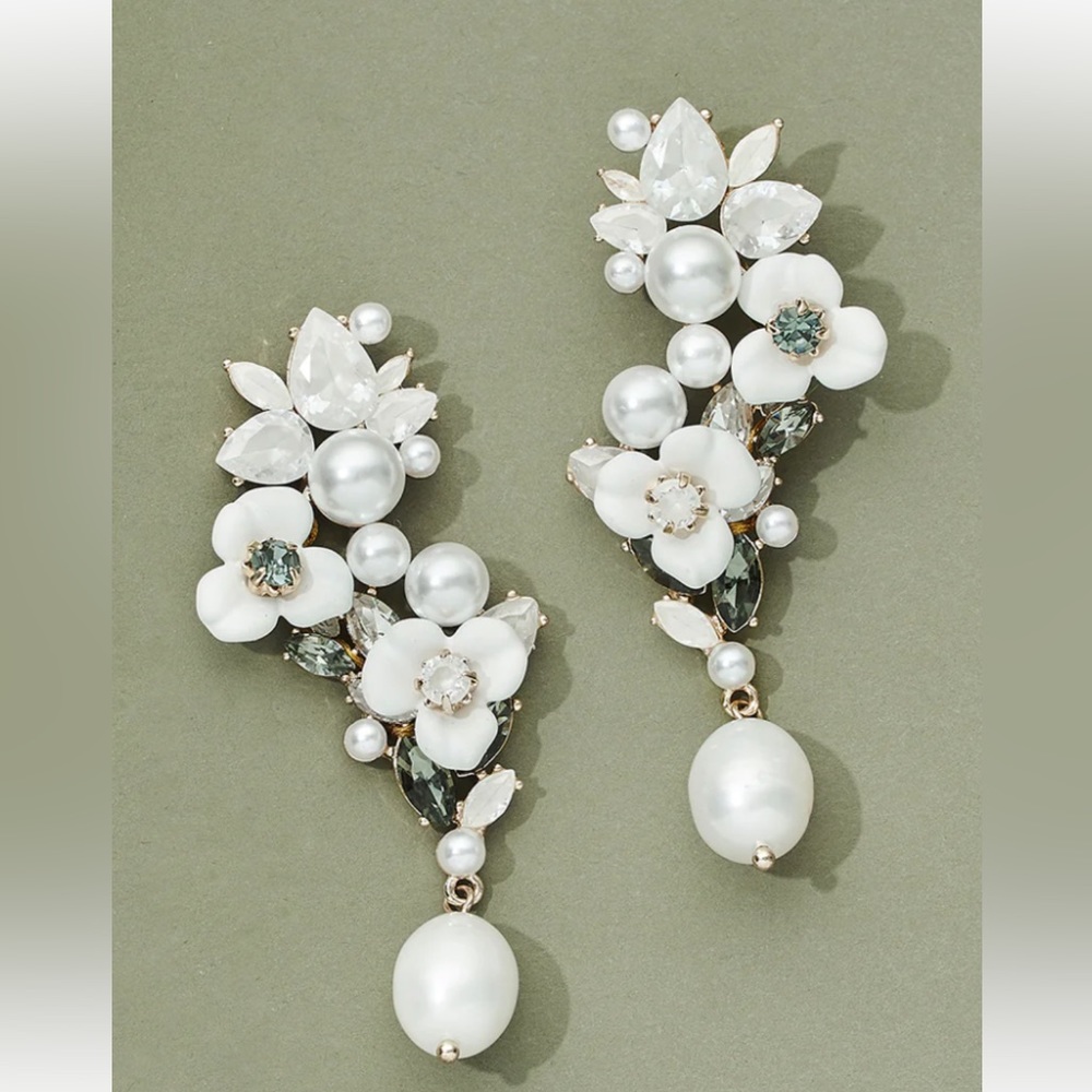 Olive & Piper, Wisteria Earrings, bridal